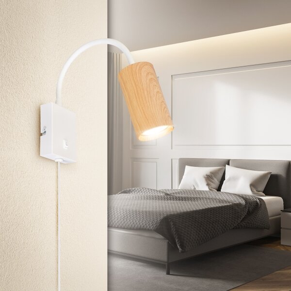 Lampă flexibilă de perete Brilagi SELE 1xGU10/30W/230V alb/bej