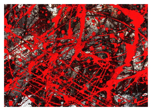 Tablou pe sticlă - Abstracție expresivă (70x50 cm)