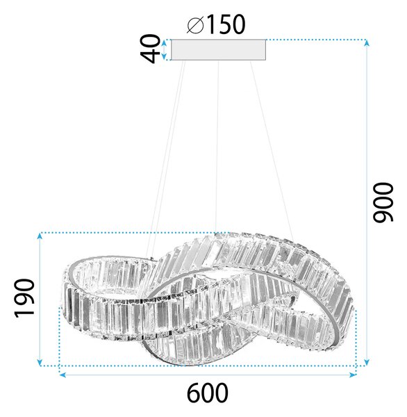 Lampă suspendată LED APP1538-CP GOLD