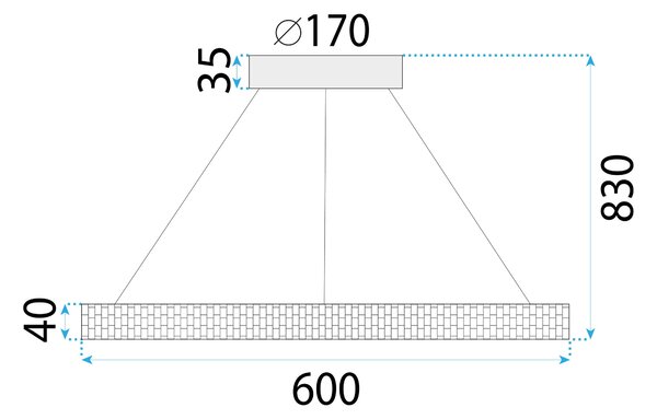 Lampă suspendată LED APP1512-CP Black