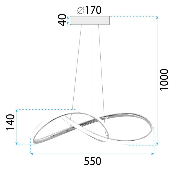 Lampă suspendată LED APP1601-CP GOLD