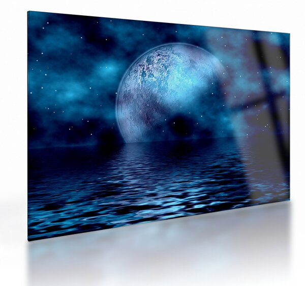Tablou pe sticlă Luna deasupra mării (70x50 cm)