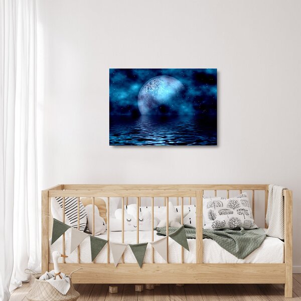 Tablou pe sticlă Luna deasupra mării (70x50 cm)