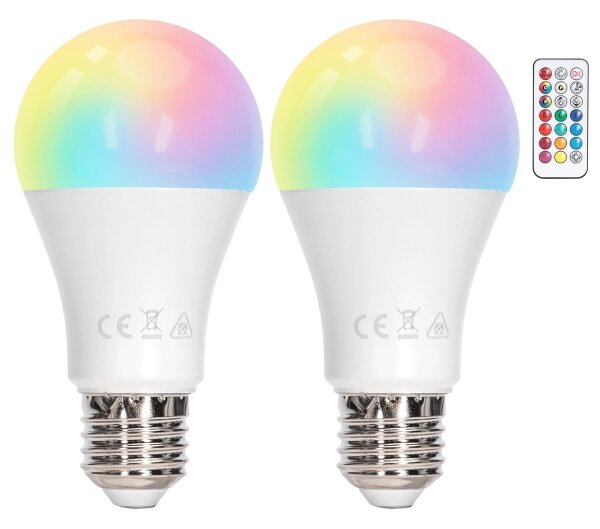 Aigostar - Bec LED RGBW reglabil A60 E27/10W/230V 3000K + telecomandă