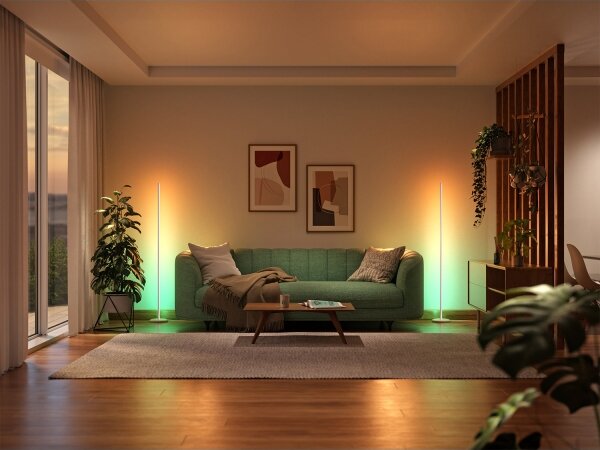 Nanoleaf NL7204K0201A070-LEDRGBW Lampă de podea dimabilă LED RGBW 22W/230V 2200-6500K Wi-Fi albă