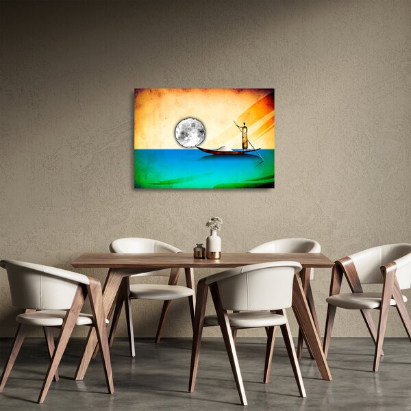 Tablou pe sticlă - Pictură străveche (70x50 cm)