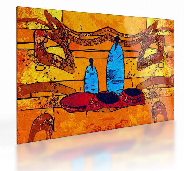 Tablou pe sticlă - Pictură străveche (70x50 cm)