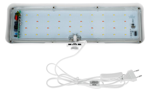 KONDELA Ghiveci inteligent, iluminare cu LED, alb, BIOR