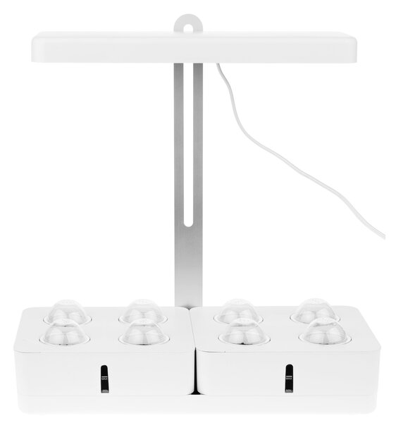 KONDELA Ghiveci inteligent, iluminare cu LED, alb, BIOR