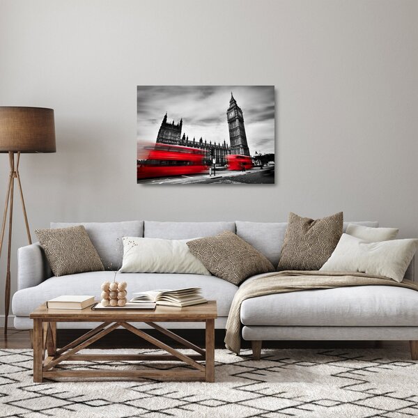 Tablou pe sticlă - Houses of Parliament din Londra (70x50 cm)