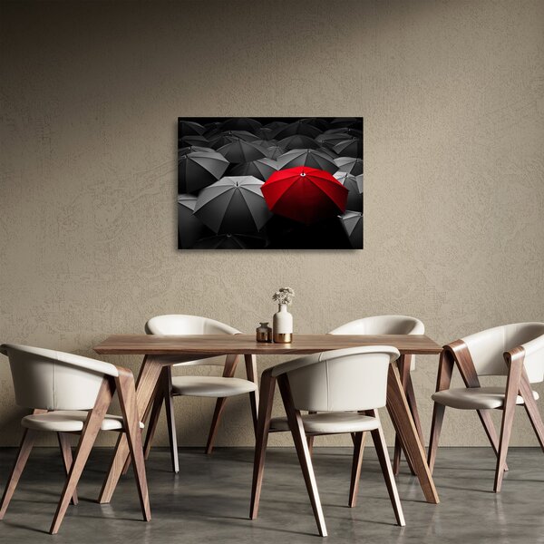 Tablou pe sticlă cu umbrele deschise (70x50 cm)