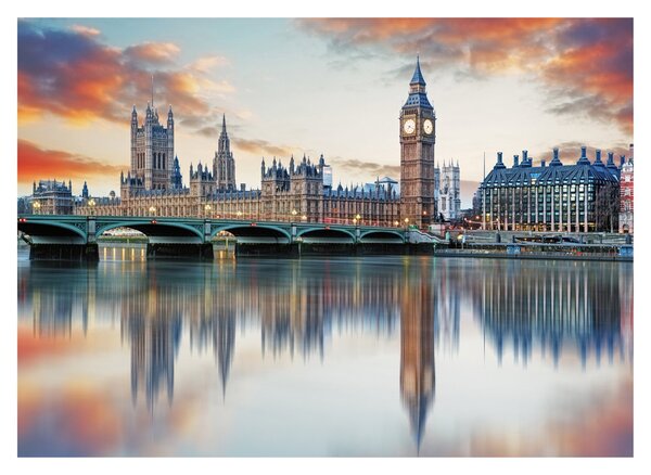 Tablou pe sticlă - Houses of Parliament din Londra (70x50 cm)
