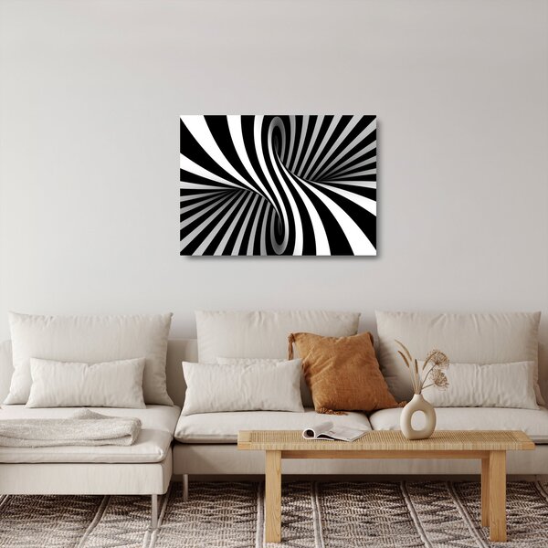 Tablou pe sticlă abstract cu dungi de zebră (70x50 cm)