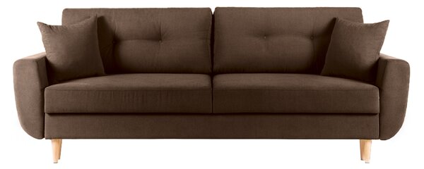 Canapea Extensibilă 3 locuri HELSINKI, cu ladă de depozitare, 227x90x90 cm, Maro-Enjoy
