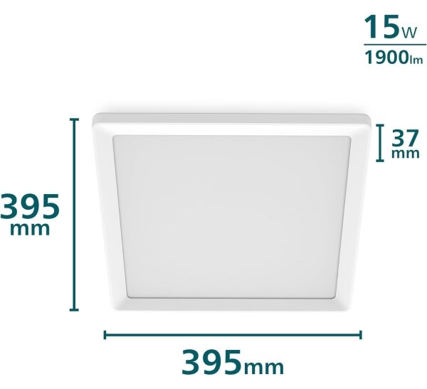 Philips - Plafonieră LED reglabilă LED/15W/230V 2700K 39,5x39,5 cm