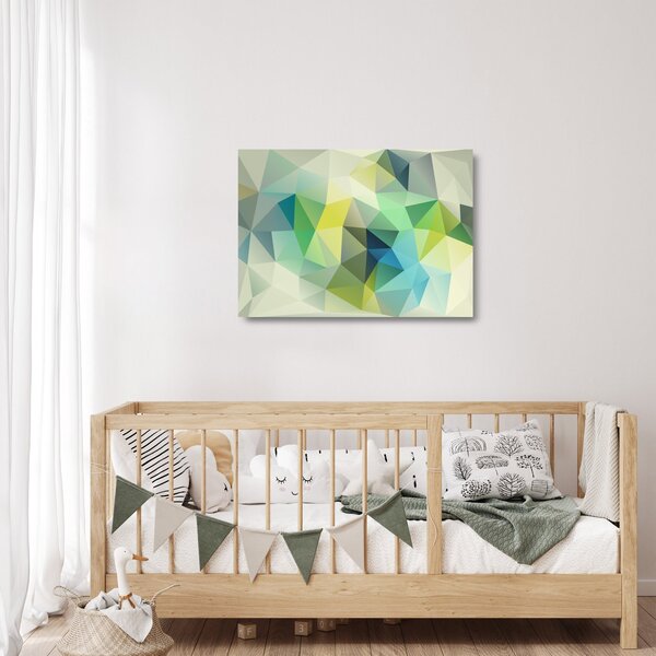 Tablou pe sticlă abstracțiunii geometrice (70x50 cm)