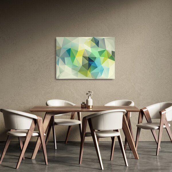 Tablou pe sticlă abstracțiunii geometrice (70x50 cm)