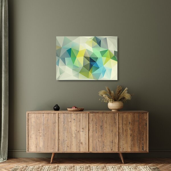 Tablou pe sticlă abstracțiunii geometrice (70x50 cm)