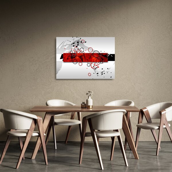 Tablou pe sticlă cu abstracție (70x50 cm)