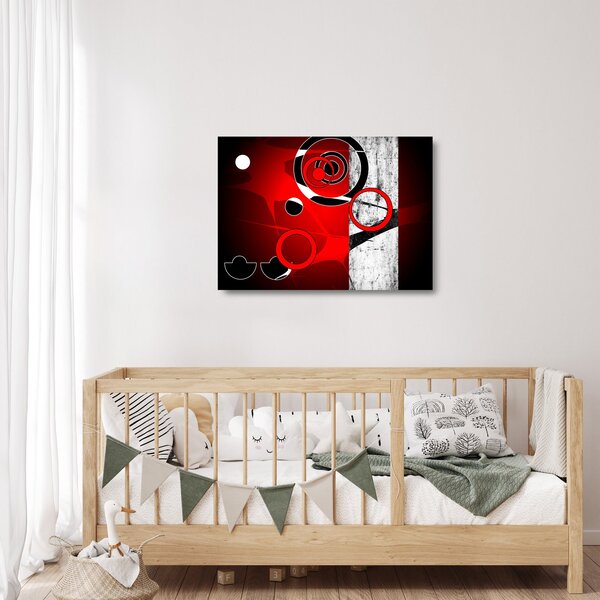Tablou pe sticlă cu abstracție (70x50 cm)