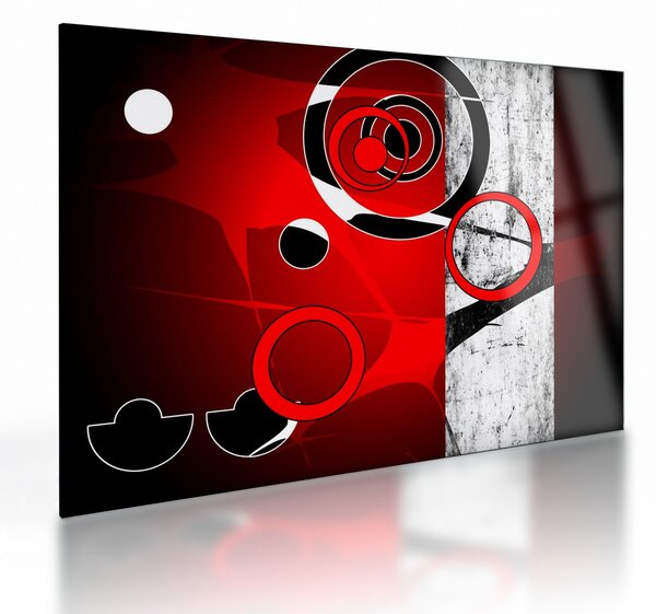 Tablou pe sticlă cu abstracție (70x50 cm)