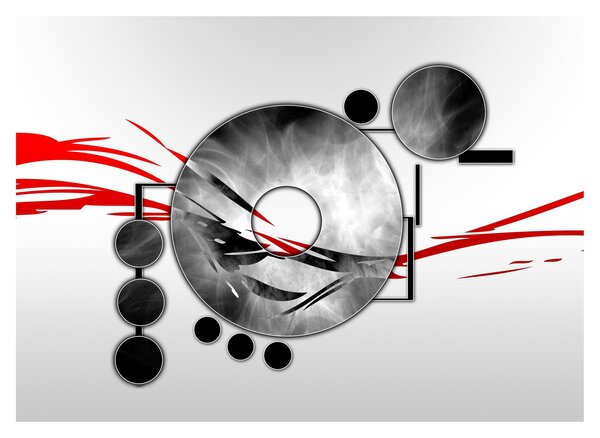 Tablou pe sticlă abstract (70x50 cm)