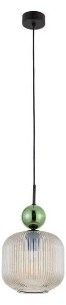 BRILAGI - Lustră suspendată pe cablu OLIVIA 1xE27/15W/230V negru/ verde/ bej fumuriu