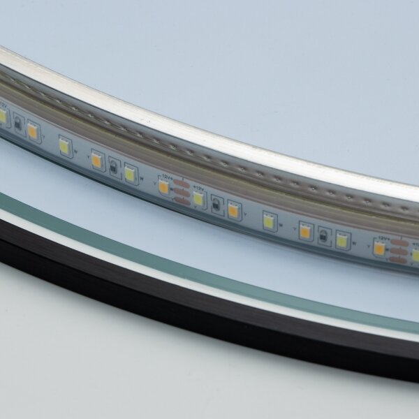 BRILAGI - Oglindă de baie VENA BLACK cu LED, 19W/230V, 60 cm, IP44, CRI 90, dimerizabilă + CCT