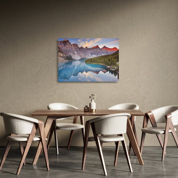 Tablou pe sticlă - Peisaj montan din Canada (70x50 cm)