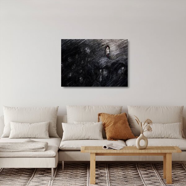 Tablou pe sticlă - Tristețe și renunțare (70x50 cm)