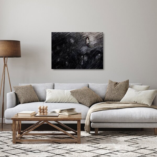 Tablou pe sticlă - Tristețe și renunțare (70x50 cm)
