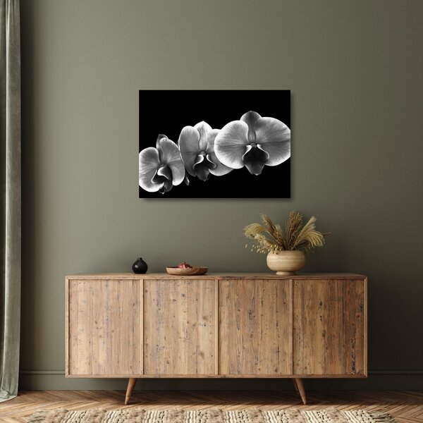 Tablou pe sticlă floare de orhidee (70x50 cm)