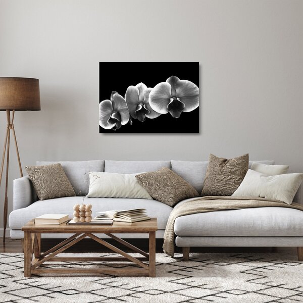 Tablou pe sticlă floare de orhidee (70x50 cm)