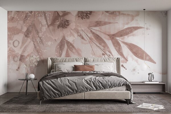 Fototapet Design floral delicat în acuarelă, Populare fototapet, Populare fototapet, w08417 - Muralas.ro