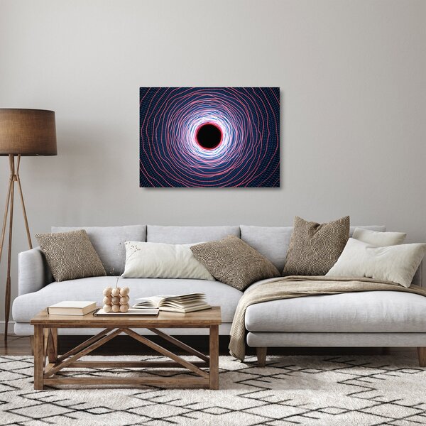 Tablou pe sticlă cercul abstact (70x50 cm)