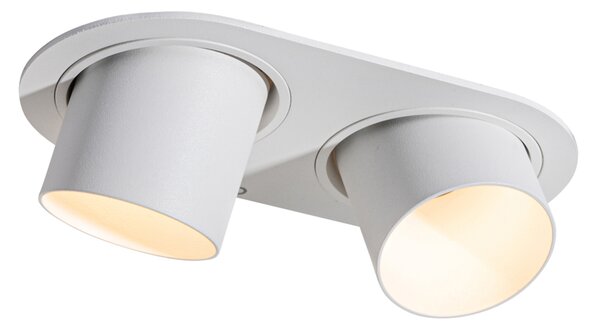 Spot integrat rotund alb GU10 50mm 2 lumini - Installa