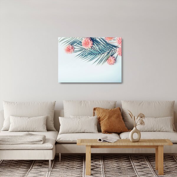 Tablou pe sticlă cu buchet (70x50 cm)