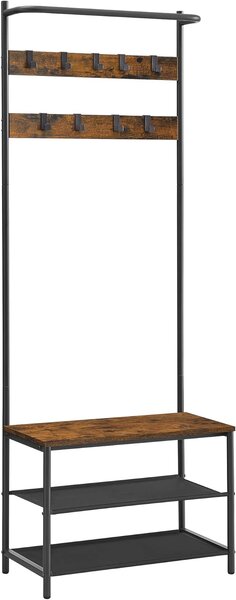 Panou pentru hol TAYLOR cu dulap pentru incaltaminte 180x64 cm, maro rustic