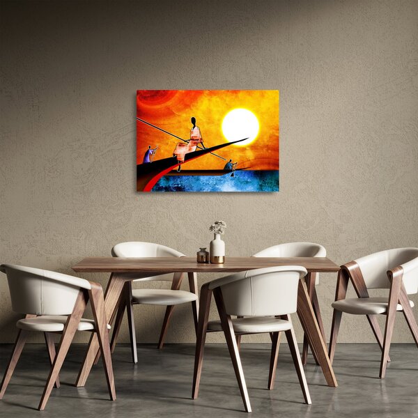 Tablou pe sticlă picturii epochale străveche (70x50 cm)