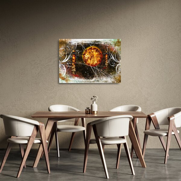 Tablou pe sticlă cu pictură epochală străveche (70x50 cm)