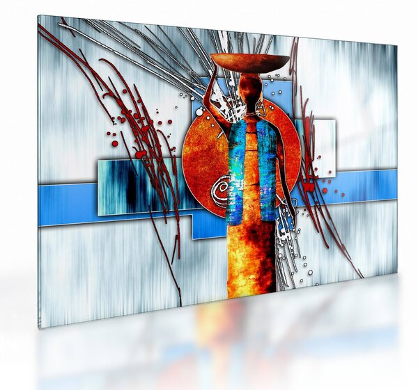Tablou pe sticlă picturii persoanei străveche (70x50 cm)