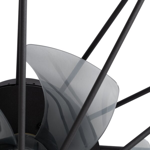 Ventilator de tavan negru 62cm incl. LED Dimmable cu telecomandă - Yaran