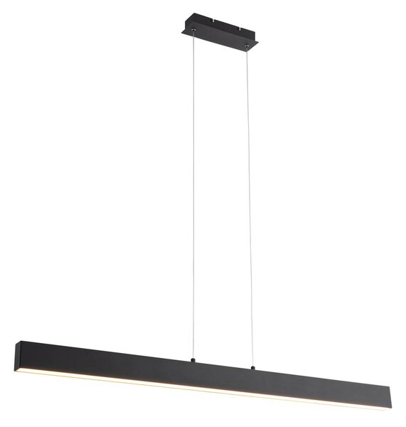 Lampă suspendată neagră incl. LED cu 3 trepte de intensitate reglabilă 2700-4000K cu comutator DIP - Keane