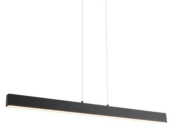 Lampă suspendată neagră incl. LED cu 3 trepte de intensitate reglabilă 2700-4000K cu comutator DIP - Keane