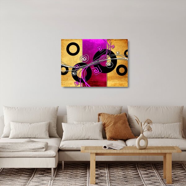 Tablou pe sticlă abstracției (70x50 cm)