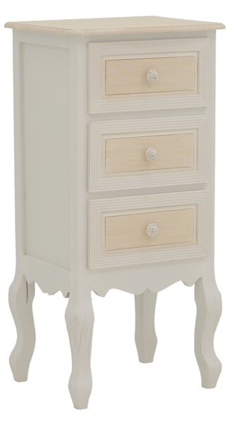 Noptiera inalta Joliene Pako World Alb 40x34.5x82 cm