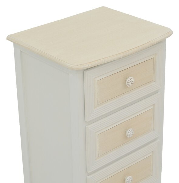 Noptiera inalta Joliene Pako World Alb 40x34.5x82 cm