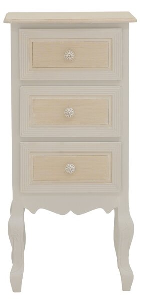 Noptiera inalta Joliene Pako World Alb 40x34.5x82 cm