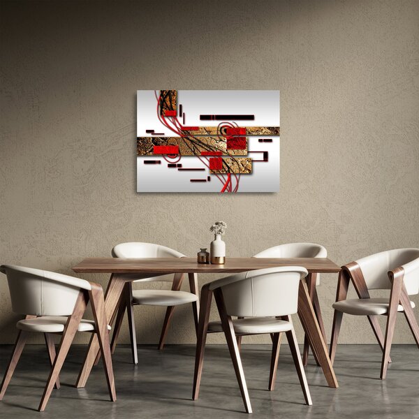 Tablou pe sticlă cu abstracție (70x50 cm)