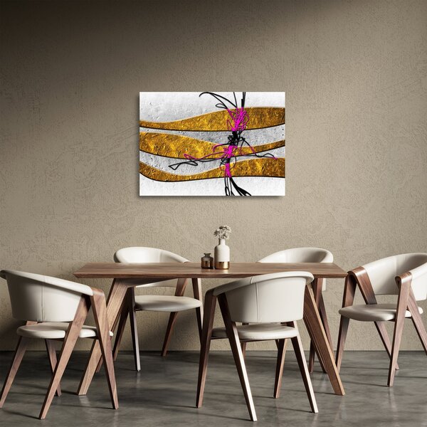 Tablou pe sticlă cu abstracție (70x50 cm)